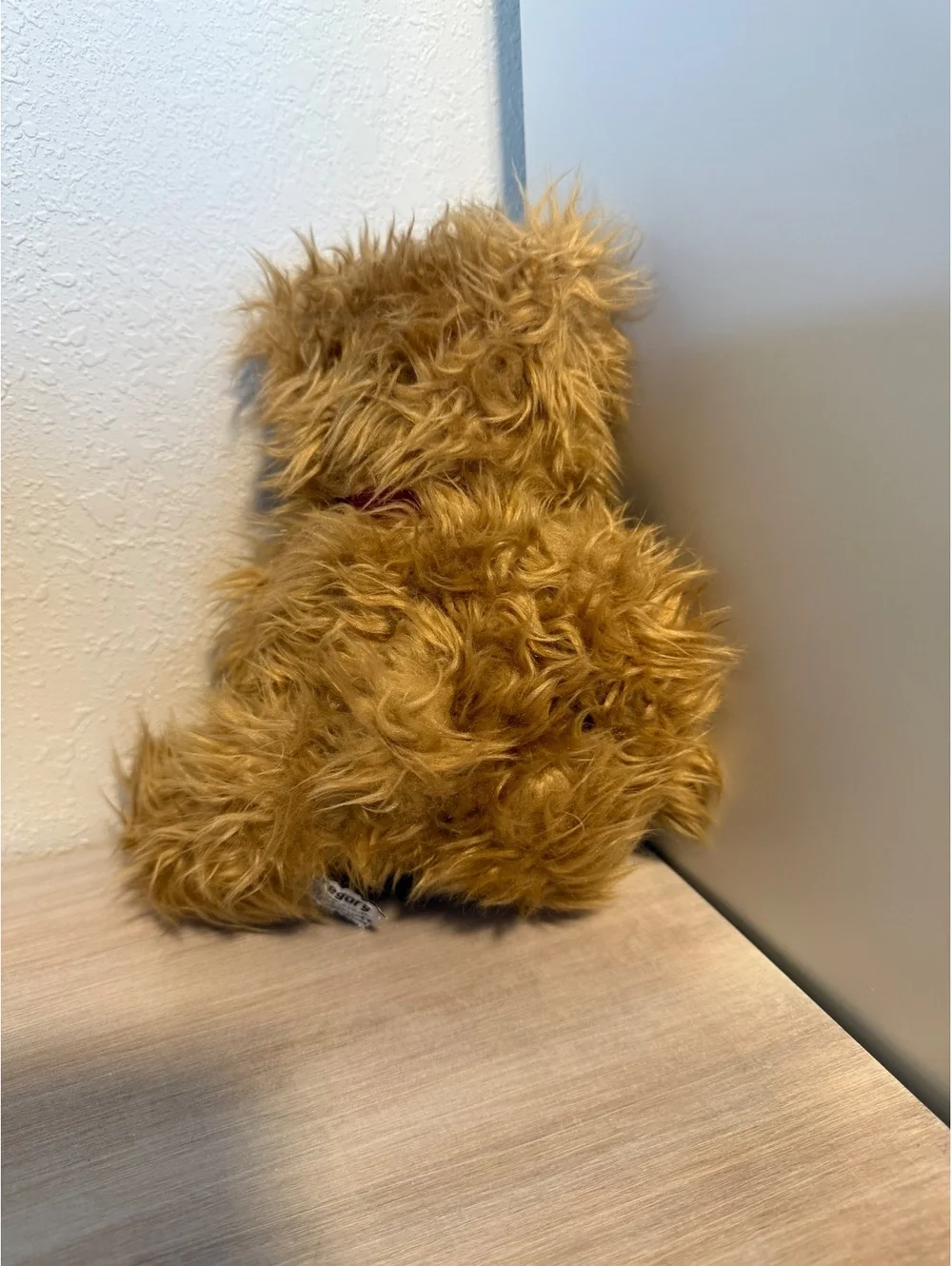 Russ Berrie Gregory Plush Teddy Bear with Burgundy Bow